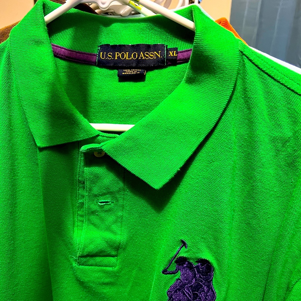 U.S. Polo Assn. Men's Green Polo Shirt